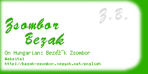 zsombor bezak business card